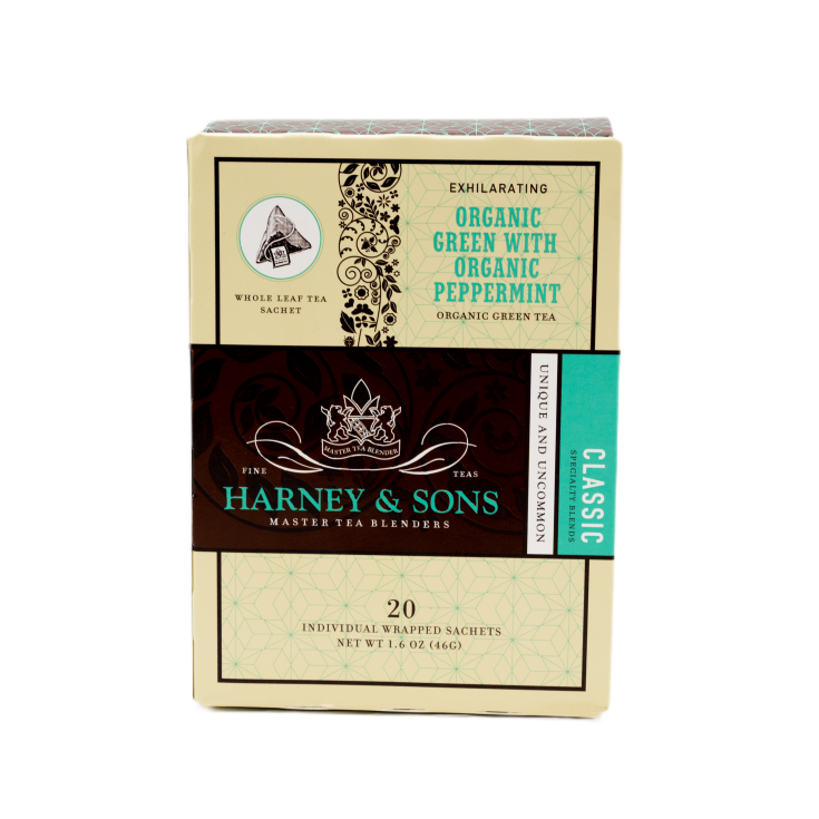 Harney&Sons - Organic Green with Peppermint 20 szt.